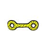 TUFFY - World's Tuffest Soft Dog Toy - Ultimate Tug-O-War-Squeakers-Multiple Layers. Made Durable, Strong & Tough. Interactive Play (Tug, Toss & Fetch).Machine Washable & Floats. (Yellow Bone 2 Pack)