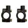 kemimoto 10MM 7/8" Universal Motorcycle Black Aluminum Handlebar Mirror Mount Clamps, 2 Pack