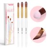 AIRSEE 3PCS Acrylic Nail Brush Set, Size 8/10/14 Beginner & Professional Nail Brushes for Acrylic Application, Acrylic Powder Nail Art Extension and 3D Nail Carving, 3A+ Nylon Nail Brushes