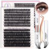 Miufffue 3D Fluffy Eyelash Extension Kit DIY Lash Clusters Kit 280Pcs Individual Lashes with Lash Bond and Seal, Lash Remover, Lash Applicator Tool for Beginners (40D+60D, CC Curl, 10-16mm MIX)