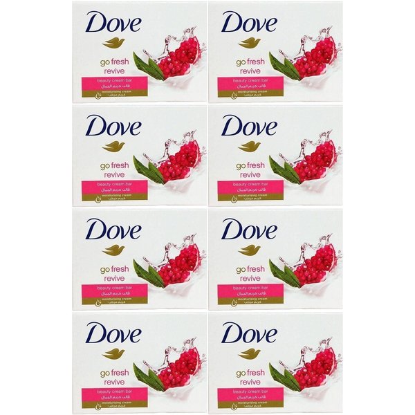 Dove Go Fresh Revive Beauty Cream Bar Soap, 100 Gram / 3.5 Ounce Bars (Pack of 8)
