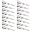 SBYURE 100 Pack 1.77 Inch Single Prong Pin Curl Duckbill Clips,Silver Setting Section Hair Clips Metal Alligator Clips for Hair Extensions