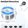 HGMZZQ 60/40 Tin Lead Solder Wire with Rosin for Electrical Soldering 0.023 inch-0.22lbs(0.6mm-100g)