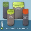 Klymit Static V Sheet, Sleeping Pad Cover, Green/Gray, Double