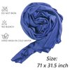 XTREND 1 Piece Stretch Head Wrap Jersey Fashion Headband Knit Turban for Women Extra Long Soft Bohemian Breathable Turbans Tie (Denim Blue)