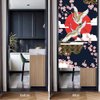 Ofat Home Japanese Noren Doorway Curtain Wide, Artistic Crane and Sakura Tapestry Wall Hanging, Kitchen Partition Bedroom Door Decor, 33.5x59 in