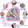 Nail Files (24 Pack), Colorful Emery Board Nail File for Natural Nails Double Sided 180 Grit Professional Fingernails Emory Boards Buffer Manicure Tool Nail Shaping Buffing Smoothing Filers Flowery
