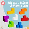 ARI MES - 3D Soma Cube Puzzle Games – Fun Brain Games for Adults and Kids, Strategic Wooden Block Puzzle, Brain Teaser Puzzles, 3D Wooden Blocks Educational Cube Puzzle – Brain Teaser for Ages 4+