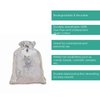 TheDisplayGuys For Your Modern Living 48pk - 4x6 Muslin Pouches with Drawstring - Presents, Party Favors, Samples (Silver Stars, Small)