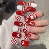 8 Sheets Christmas Nail Wraps Full Stickers Nail Polish Strips, DIY Self-Adhesive Glitter Nail Art Decals Snowflake Santa Claus Xmas Tree Red Green Party Decor with 1 Pcs Nail Files (128 Pieces)