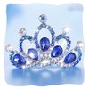 JAKAWIN Girls Crystal Rhinestone Hair Comb Christmas Tiara Crown Headpiece Birthday Gifts Hair Accessories (Blue)