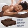 ForPro Professional Collection Premium Microfiber 3-Piece Massage Sheet Set - Chocolate - Ultra-Light, Stain and Wrinkle Resistant - Includes Massage Flat and Fitted Sheet and Massage Face Rest Cover