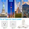 4 Pack Europe to US Plug Adapter, Plug Adapter European to American, 220v to 110v Adapter Plug Converter, EU to US Plug Adapter, Power Travel Adapters European to American