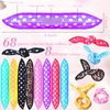 Giegxin 64 Pcs Heatless Soft Hair Rollers Sponge Sleep Hair Rollers Soft Overnight Hair Curlers Foam Pillow Curlers DIY Night Hair Rollers for Flexible Hair Curling Supplies, Polka Dot, Leopard