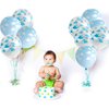 50PCS Cloud Latex Balloons Decorative Balloons Blue and Transparent Cloud Print Balloons for Baby Shower Boys Girls Birthday Party Supplies (Blue)