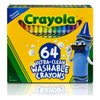 Crayola Ultra Clean Washable Crayons, Built in Sharpener, 64 Count, Kids at Home Activities