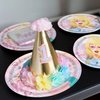 96 Pcs Birthday Party Plates Napkins Forks Supplies Paper Tableware Set Disposable Table Decorations for Girls Birthday Party, Serves 24 Guests