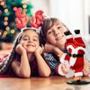 SdeNow Singing Dancing Santa Claus,Christmas Animatronics Musical Santa Claus Inverted Rotating Santa Animated Christmas Plush Toys Decorations Indoor for Kids