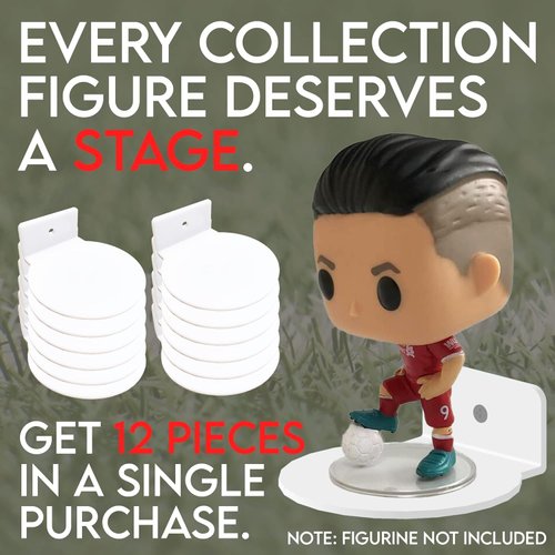 12-Pack White Acrylic Display for Funko Pop Shelves - Suitable for Boxed and Unboxed Figures - 4-Inch Vinyl Funko Pop Wall Display - Action Figure and Funko Pop Display Case - 3 Inch Diameter