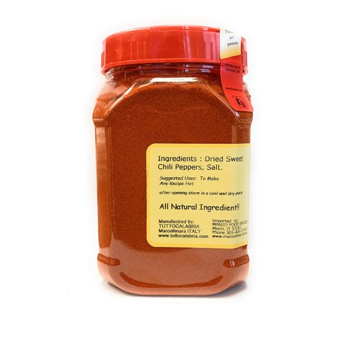 Calabrian Chili Powder, SWEET & MILD, Shaker, 350 g (12.3 oz) All Natural, Non-GMO, Product of Italy, TuttoCalabria