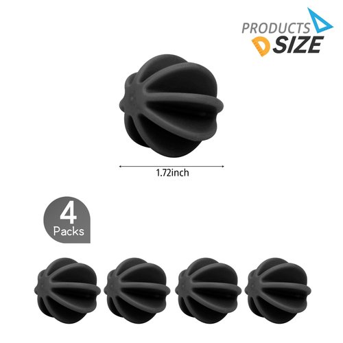 Rohesia Shaker Balls Shaker Bottle Ball Replacement Milkshake Protein Powder Whisk Ball for Shaker Cup Bottle (4 Pcs Black Plastic-A)