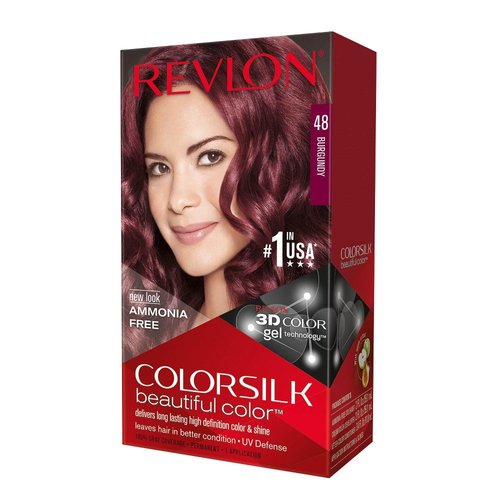 Revlon ColorSilk Hair Color, 48 Burgundy 1 ea (Pack of 5)