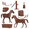 BMC Classic Marx Western Pack Horses Old West Cowboy Plastic Playset Accessories