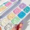 SUMEITANG 8 Colors Highlighter Makeup Palette，Shimmer Glitter Multichrome Highlight Powder luminizers，All Sparkling Shades Can Be layered or Worn Individually to Enhance & Brighten Your Face Features