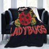 Just A Girl Who Loves Ladybugs Blanket Ladybug Decor Throw Blanket Gifts for Girls Boys Ladybug Lover Super Warm Soft Plush Lightweight Fleece Flannel Bed Blanket for Kids Adults Men Women 50"X40"