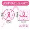 48Pcs Breast Cancer Party Supplies 24 Plates + 24 Napkin Breast Cancer Birthday Party Decorations (breast cancer)