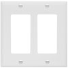 ENERLITES Decorator Light Switch or Receptacle Outlet Wall Plate, Size 2-Gang 4.50" x 4.57", Polycarbonate Thermoplastic, 8832-W-10PCS, White (10 Pack)