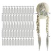 MEEDEE 100 Pack Silver Elastic Hair Ties For Women No Crease Soft Elastic Ribbon Hair Ties Knotted Hair Ties No Damage Pony Tails Hair Ties Ouchless Hair Ties Yoga Hair Ties Elastic Bracelets