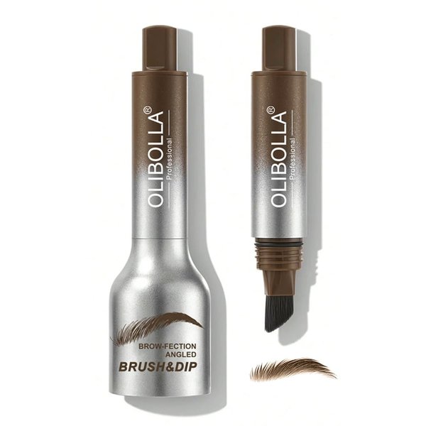 Upgraded Microblading Eyebrow Pen, Brow-Fection Angled Brush & Dip, Liquid Eyebrow Brush, Waterproof Brow Pen, Eyebrow Tint, Eyebrow Contouring Pen, Realistic hair-like strokes (02 Light Coffee)