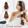 Sofmild Mini Travel Bamboo Hair Brush for Women/Men/Kids - Anti-Static Small Detangling Brush Glide Through Tangles with Ease