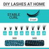 Lash Clusters DIY EyeLash Extension Kit 320PCS Individual, 0.07D Curl 9-16MIX 30D 50D Cluster Lashes Extension Kit with Applicator Lash Bond&Seal Glue Remover for Eyelash Extensions Beginners