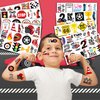 100 PCS Two Fast Race Car Temporary Tattoos Stickers Theme 2nd Birthday Party Decorations Favors Supplies Decor 2 Fast Racing Checkered Tattoo Sticker Gifts For Boys Girls School Prizes Carnival