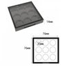 HLLMX 1 PCS Empty Eyeshadow Palette Portable Square Eyeshadow Box 9 Grids Cosmetics Storage Organizer 20mm Round Metal Pans for Eyeshadow Lipstick Blush Powder Pigment (Black)