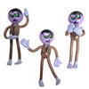 Zugar Land Assorted Halloween Bendable Rubber Zombies (3.75") Monster Action Figures Bendable Limbs Sensory Stress Relief Fidget Toys. Great Party Favor Trick or Treat Supplies (12 Zombies)