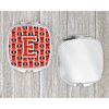 Caroline's Treasures CJ1067-ESCM Letter E Football Scarlet and Grey Compact Mirror Decorative Travel Makeup Mirror for Women Girls Gifts Pocket Makeup Mirror Folding Handheld