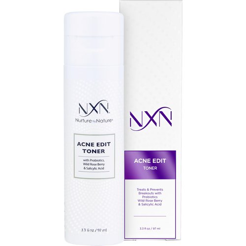 NxN Acne Facial Toner with Salicylic Acid, Witch Hazel, Probiotics & Natural Multi-Fruit Extracts Alcohol Free Treatment for All Skin Types