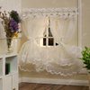 iLAND Miniature Dollhouse Accessories on 1/12 Scale, Dollhouse Curtains Set of Multi-Layered Lace & Tulle Curtains 2pcs