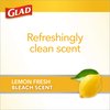 Glad Medium Drawstring Trash Bags with Clorox, 8 Gal, Lemon Fresh Bleach, 26 Ct (Package May Vary)