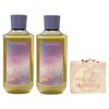 Bath & Body Works Snowflakes & Cashmere 2 Piece Body Wash Value Pack with a Himalayan Salts Springs Bar Soap - Full Size