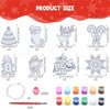 Fprl 24 Sets Christmas Craft Kits DIY Window Paint Art Suncatchers Craft Kits Assorted Sun Catcher Kits for Art Ornaments Santa Snowflake Snowman Decorations Art Project