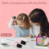 Mini Karaoke Machine for Kids, Christmas Mini Kraoke Machin Portable Bluetooth Speaker with 2 Microphone, Mini Kraoke Machine for Girls Birthday 4, 5, 6, 7, 8, 9, 10+ Year Old （Pink）