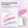 MelodySusie 16Pcs Professional Nail Buffer Kit,Nail Files and Buffers,Nail Buffer Block,Nail Brush, Nail File Buffers Kit for Natural Nails,DIY,Home Use,Salon（100/180 Grit）