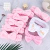 BAHABY Bachelorette Party Favors 8 Pcs Spa Headband for Washing Face Bridesmaid Bride Headband Bridal Shower Bachelorette Party Accessories (1PCS White & 7PCS Pink)
