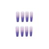 French Press on Nails Long Coffin Fake Nails Full Cover False Nails with gradient Design Acrylic Nails for Women and Girls 24Pcs (lavender)