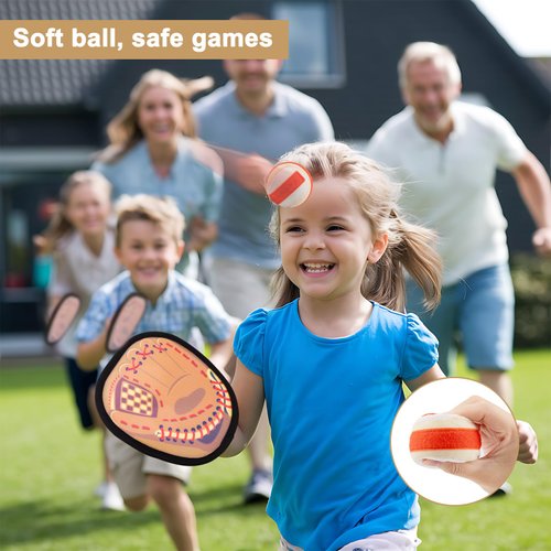 Qrooper Toss and Catch Ball Set Kids Baseball Training Soft Sticky Balls Baseball Games for Toddler Toys Ball Catch Game Outdoor Yard Camping Beach Pool Toy Baseball Gifts Stocking Stuffers for Kids
