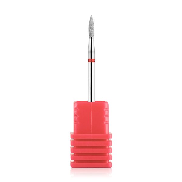 NMKL38 Flame Shape Diamond Cuticle Nail Drill Bit Pro Manicure for Nail Prep 3/32 Shank efile Bit (240-021R)